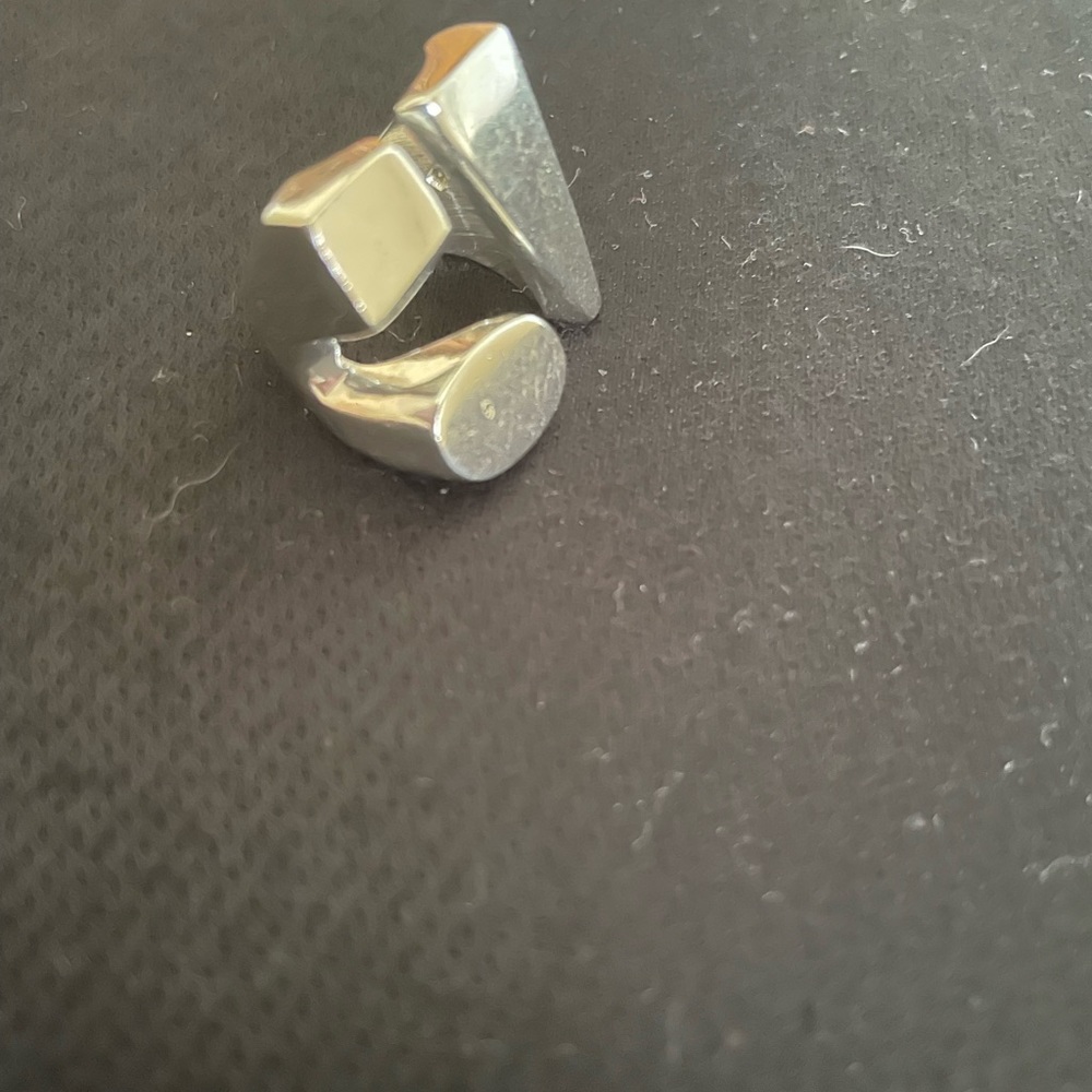 Sterling Silver Modern Design Ring - image 2